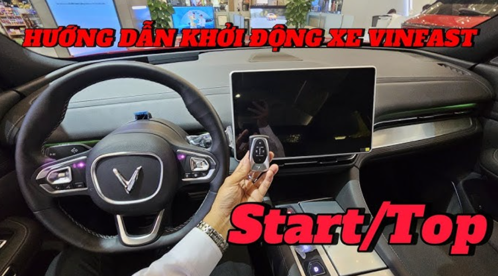 khoi dong xe dien Vinfast voi chia khoa smartkey